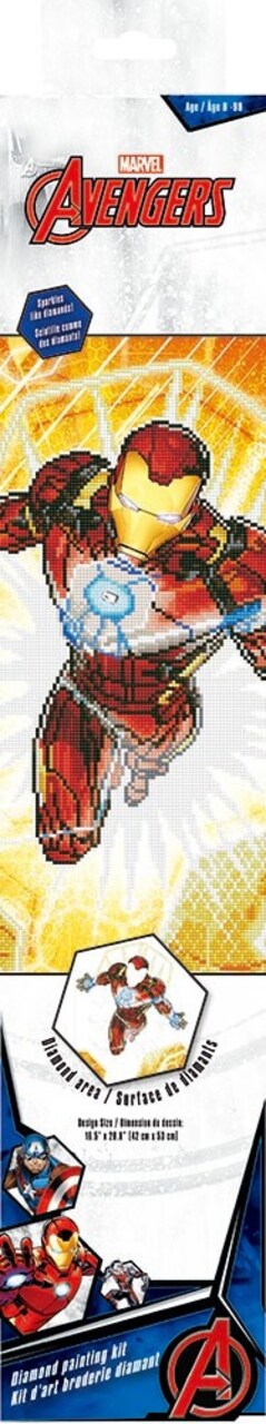 Camelot Dotz Diamond Art Kit 16.5X20.8-Marvel - Iron Man Blast